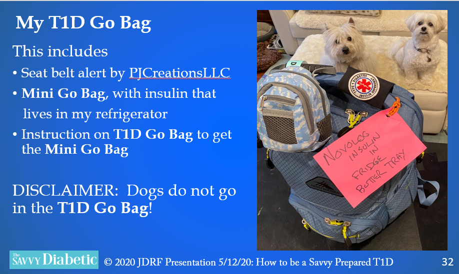 Savvy on Being a Prepared T1D, compliments of JDRF Orange County!
